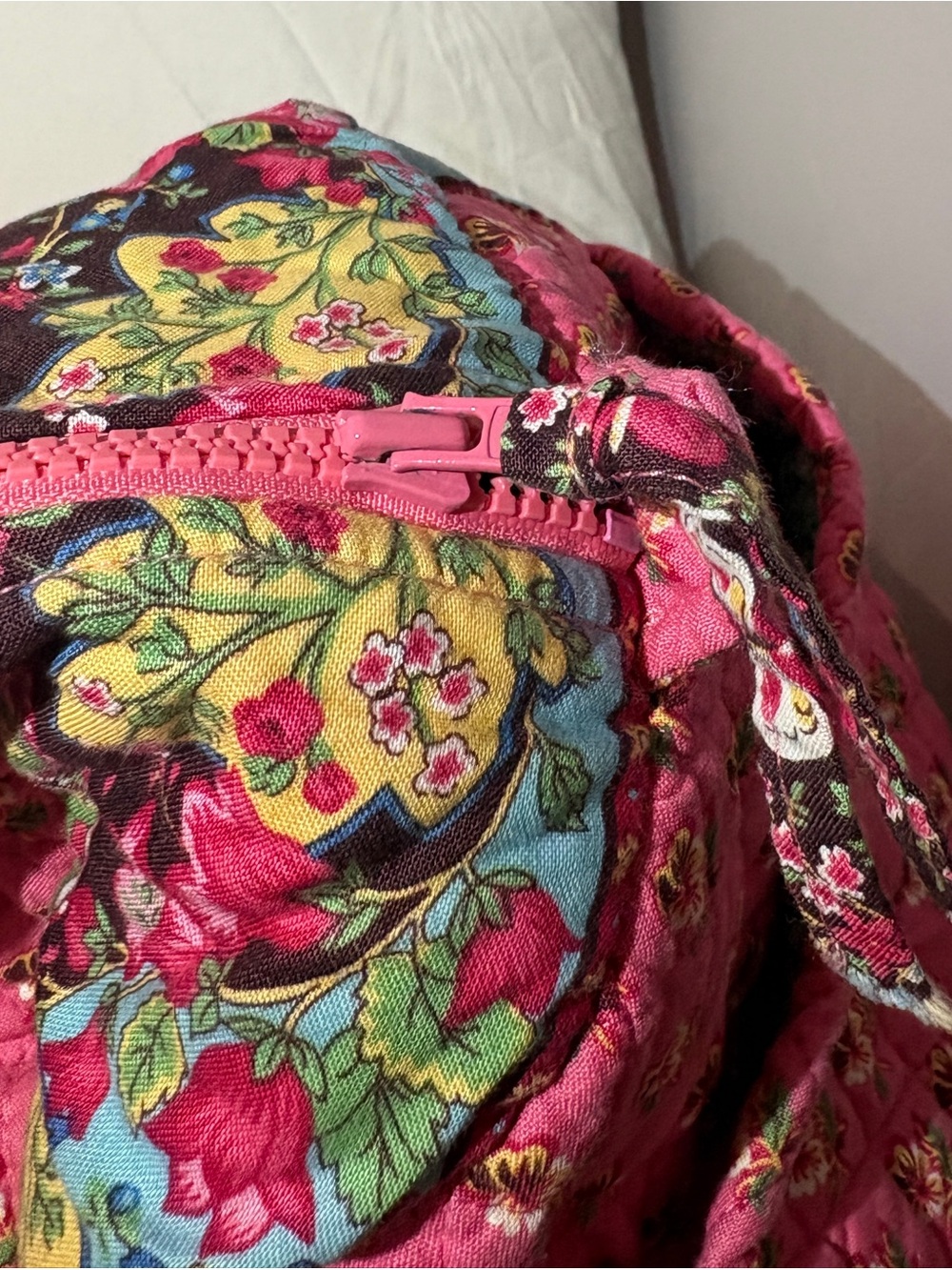 Vera Bradley Large Duffel - Pink Pansy - Picture 4 of 8